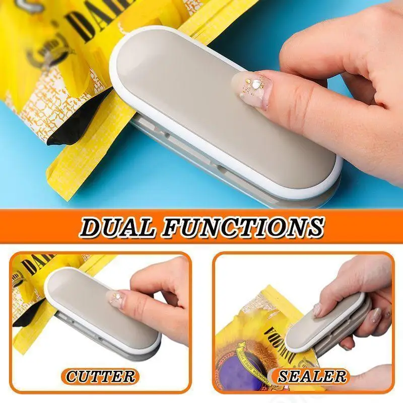 

mini sealing machine Portable Handheld Food Sealer Kitchen Storage Household Sealing Food Clip Heat Sealer for Kitchen