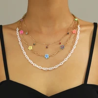 vg 6ym 2021 trend rice beads animal lphabet ladies multilayer necklace hot sale sweet girl gift jewelry wholesale direct sales