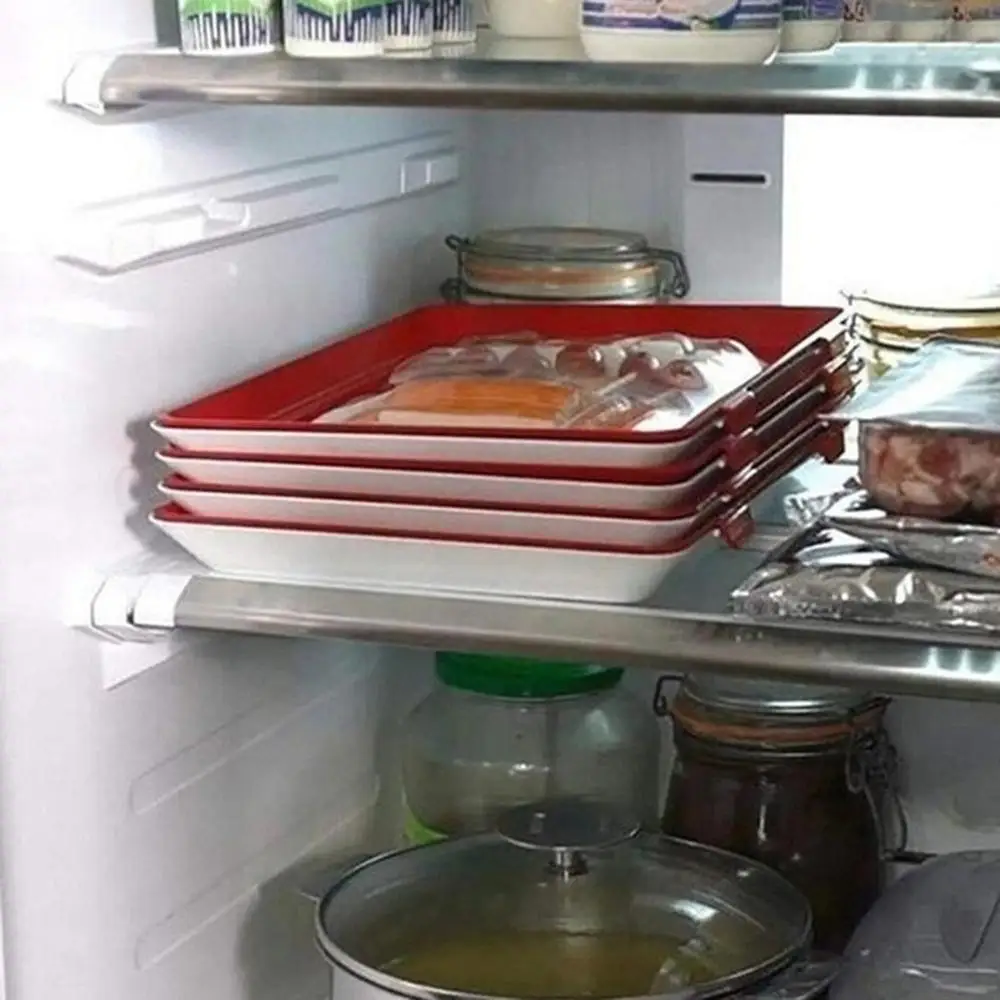 

Creative Food Preservation Tray Food Fresh Keeping Fresh Spacer Organizer Food Preservate Refrigerator Food Storage Container