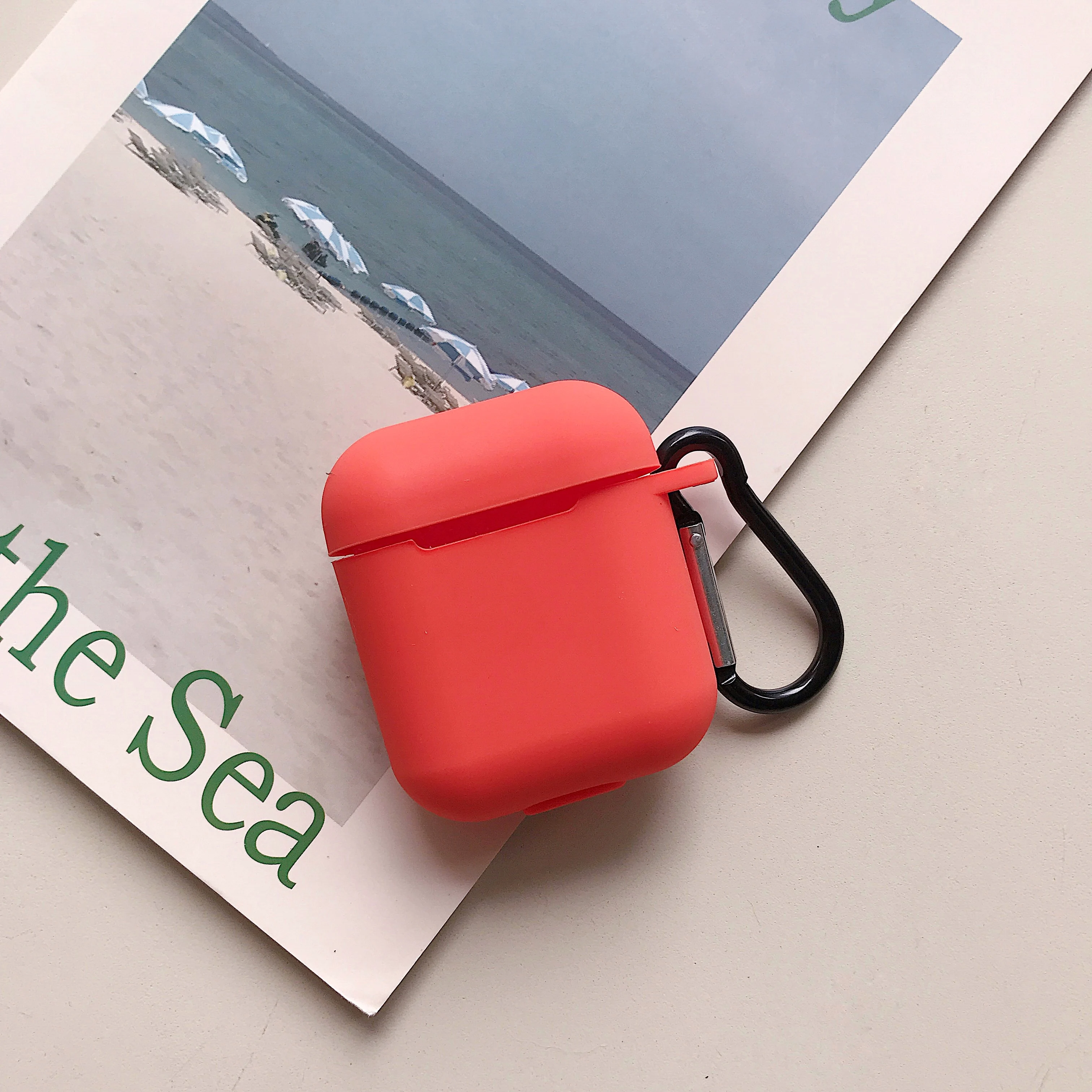 Милый Карамельный цвет защитные наушники силиконовый чехол для Apple Airpods 2 зарядки