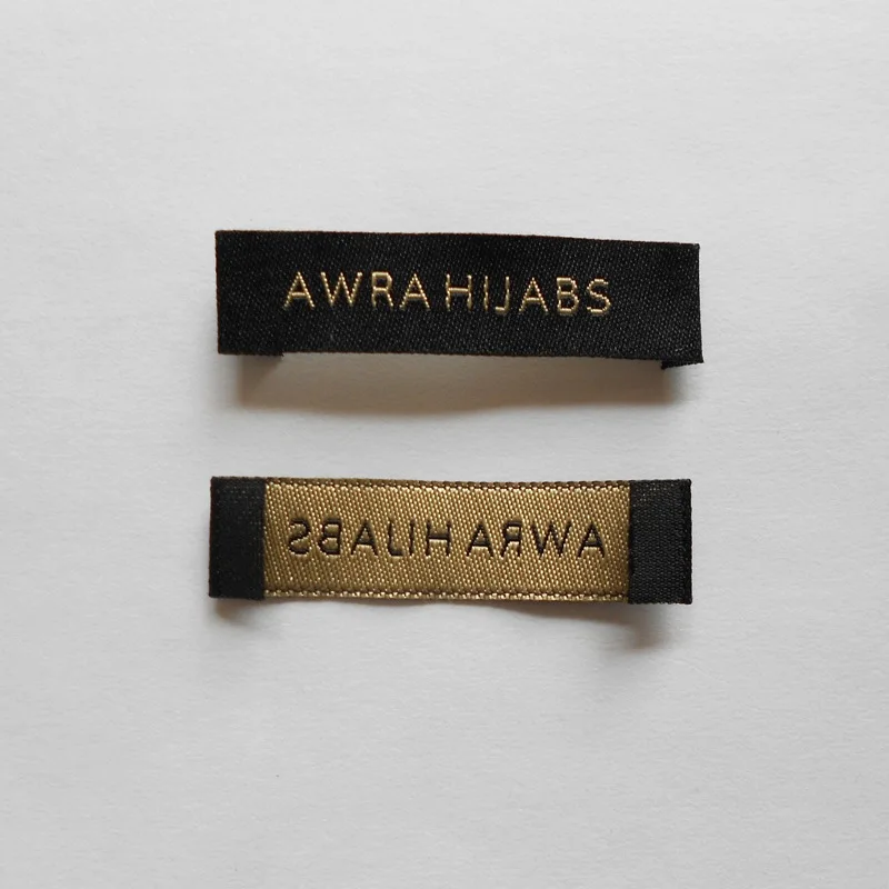 

FREE SHIPPING Customized End Fold brand clothing labels private logo woven label and tags 1000pcs/pack