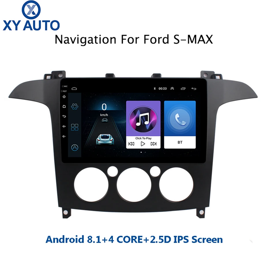 Горячая продажа 9 дюймов 2.5D IPS HD сенсорный экран Android 8 1 NAVI для Ford S-Max 2007 2008 с Bluetooth USB