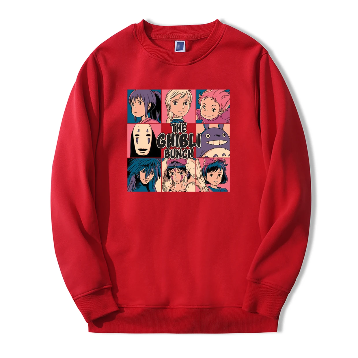 The Ghibli Bunch Janpan аниме мужские толстовки новые весенние зимние толстовки флисовые толстовки мужской спортивный костюм Свободная Толстовка уличная одежда - Color: Red 6