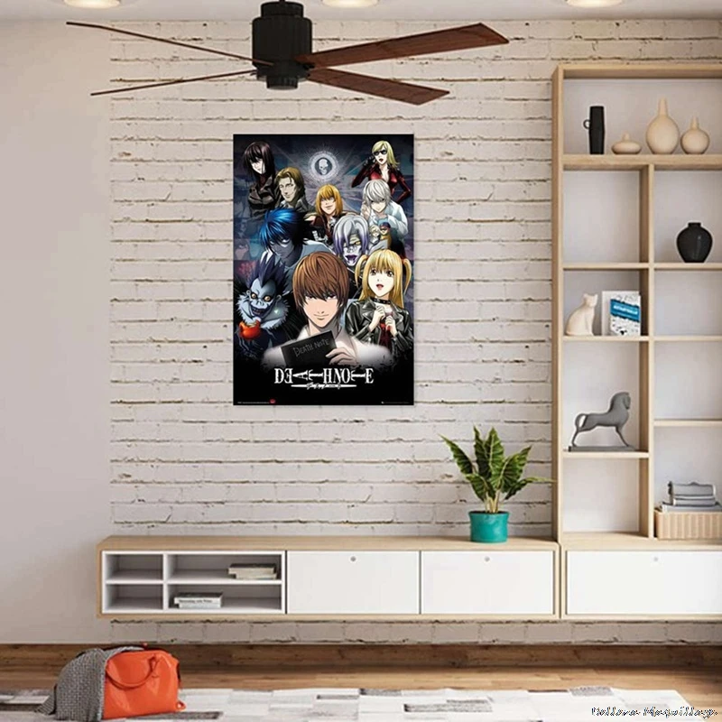 

Japanese Anime Death Note Classic Anime Poster Art Home Decoration Wall Poster Print Silk Fabric 2021 NEW