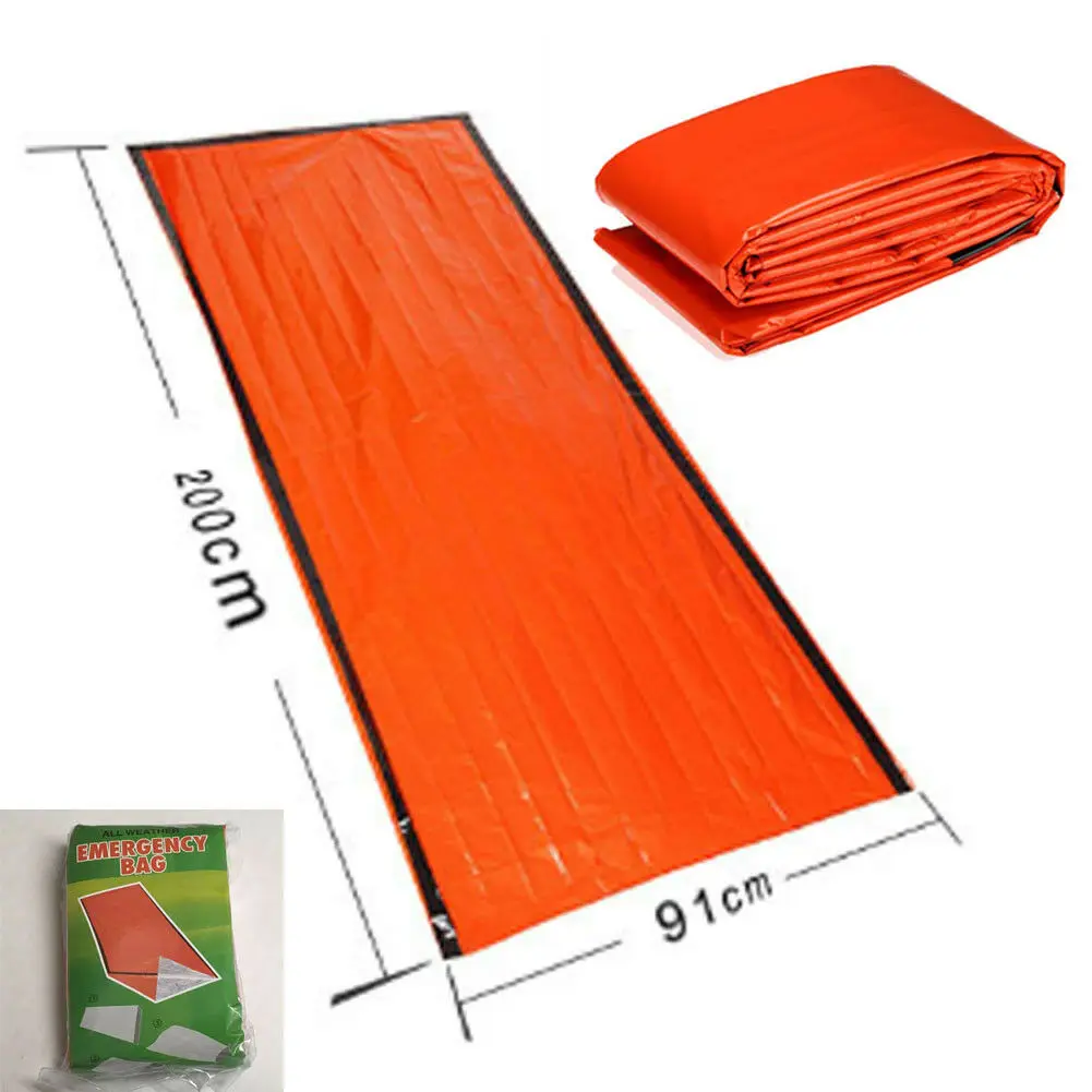 Спасательная палатка для выживания на открытом воздухе ПЭ одеяло спальный мешок