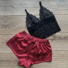 Женское сексуальное нижнее белье большого размера, кружевная кофта и трусики, комплект нижнего белья, эротическое белье, сексуальная одежда для сна, Женский пижамный комплект Lenceria