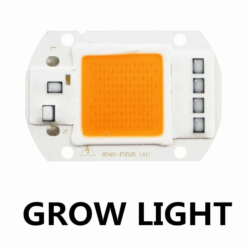 Grow Light Светодиодный COB Чип для выращивания растений светильник полный спектр 220V 110V 20W 30W 50W для комнатных растений рост рассады и цветок роста растений светильник Инж - Испускаемый цвет: Grow Light