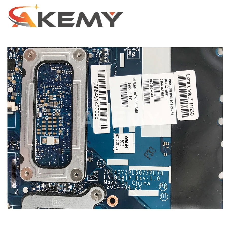 

Akemy For HP ProBook 440 G2 Laptop Motherboard 768393-601 768393-501 768393-001 LA-B181P with I5-4210U CPU R5 M255 1GB GPU