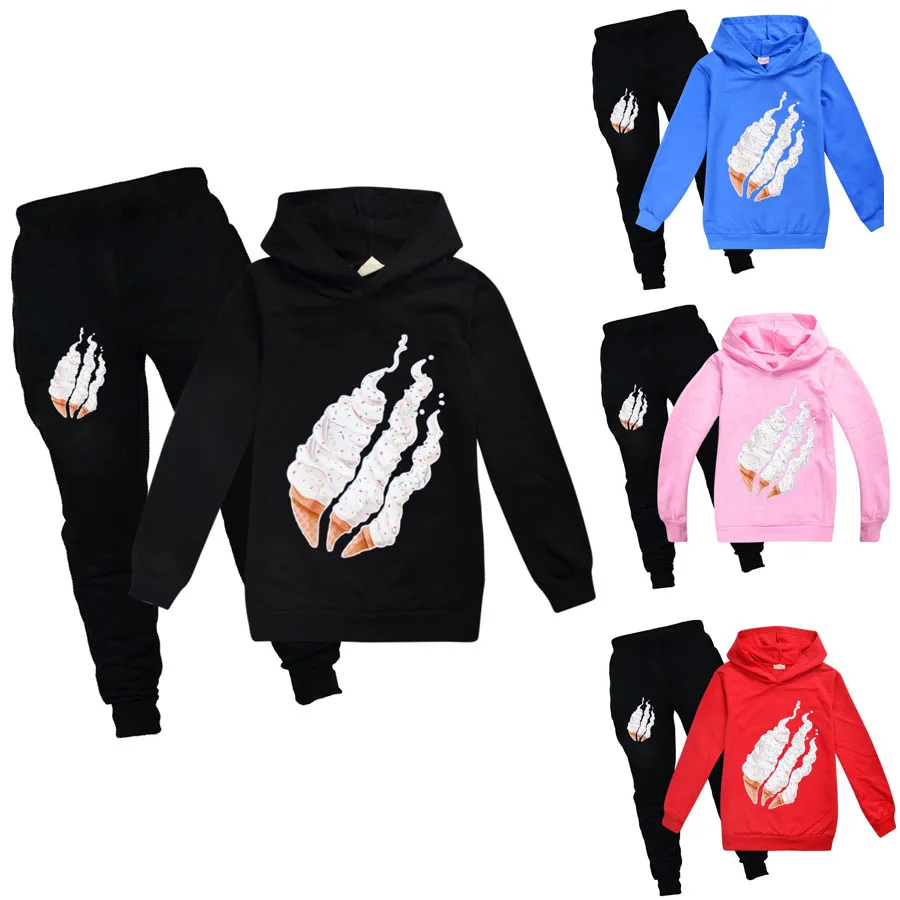 

2021 New Children PRESTONPLAYZS Sweatshirts Teenage Girl Boy Preston Playzs Long Sleeve T Shirt+pants set Hoodies Kids Clothes