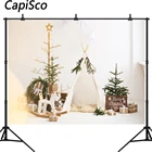 Рождественские фоны для фотосъемки в стиле каписко, палатка, сосна, игрушка, декоративный фон для детской портретной фотосъемки, фон для фотостудии