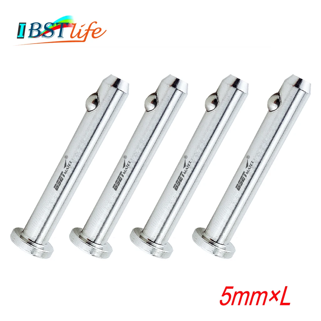 

4X 5mm 316 Stainless Steel Dowel Pin Flat Head Cylindrical Pin Positioning Pins Quick Release Ball Pin Retainer Farm Lawn Garden