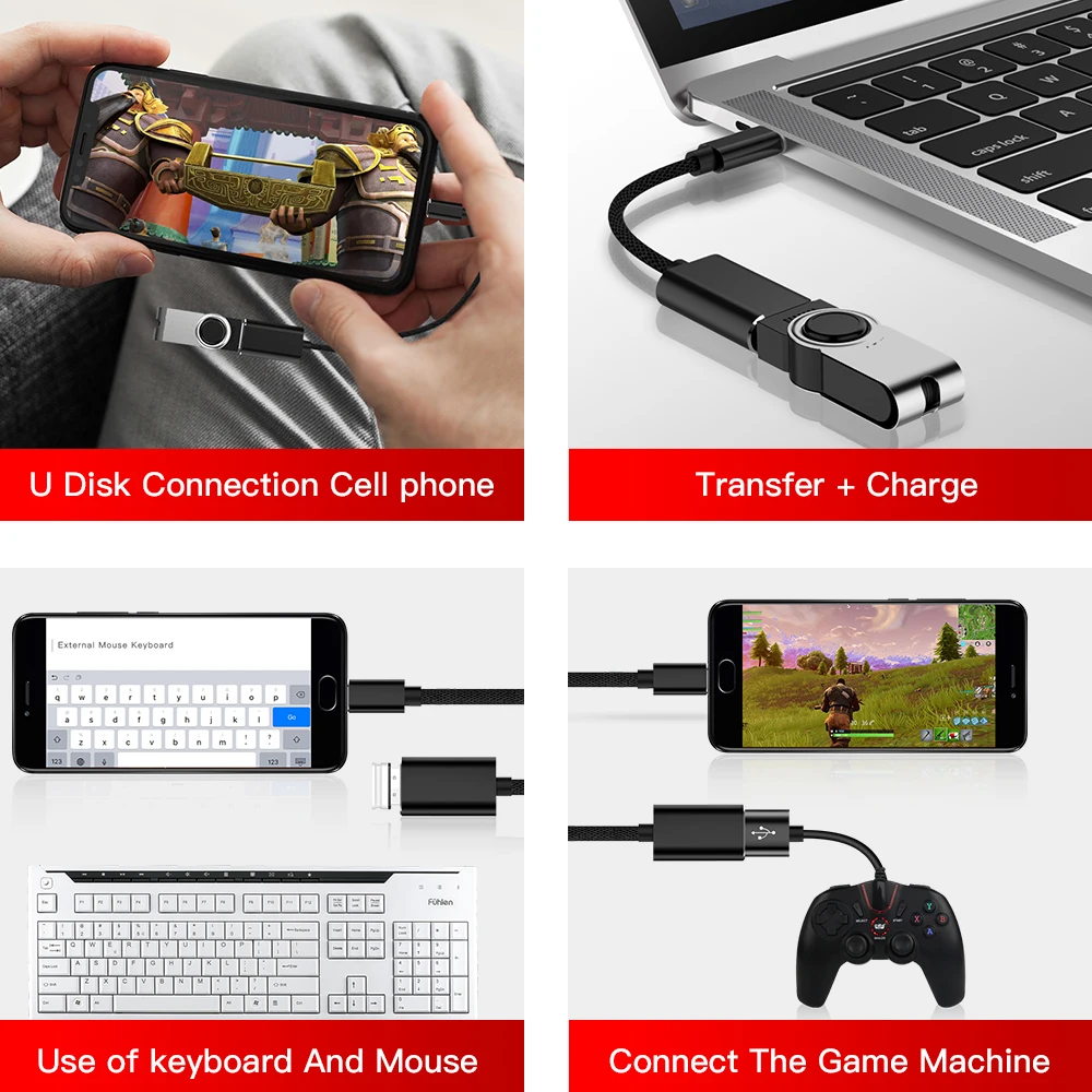 CASEIER 2 в 1 USB 0 OTG кабель адаптер для Xiaomi Samsung Huawei Micro Type C Honor Laptop Tablet | Мобильные
