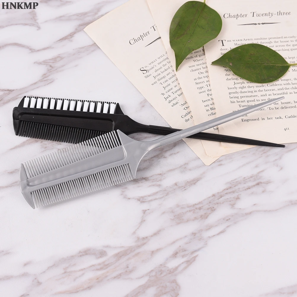 

Professional Hairdressing Double Side Dye Comb with Nylon Hair Drying Brush Tinting Combs Hair Color Brush Hair Styling Tools
