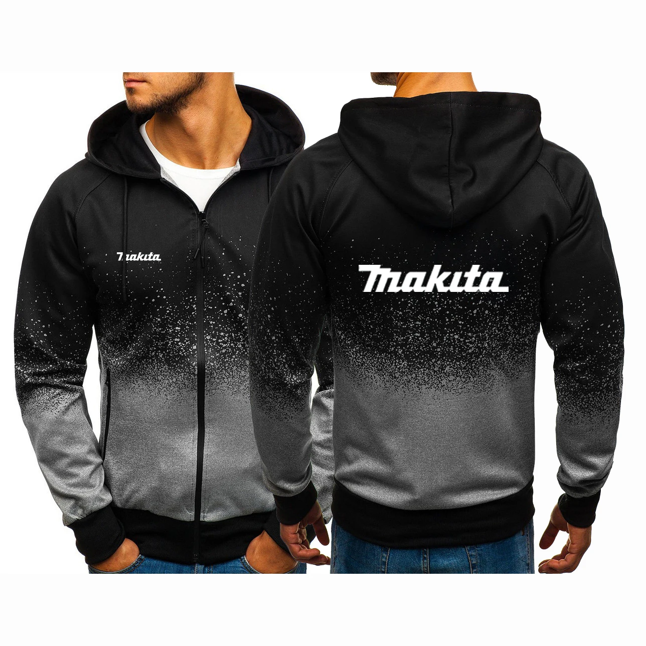 

Мужская демисезонная Толстовка Makita с принтом, куртки на молнии, мужские толстовки, Повседневные Удобные пальто с градиентом цвета, 2021