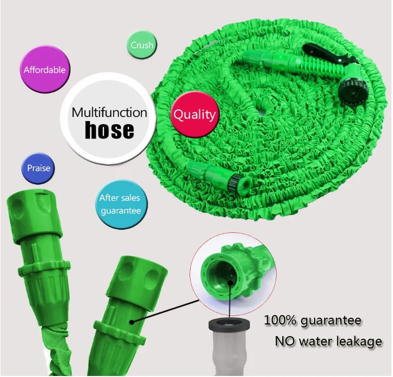 Регулируемый гибкий садовый шланг горячая Распродажа 25 200 футов для полива с