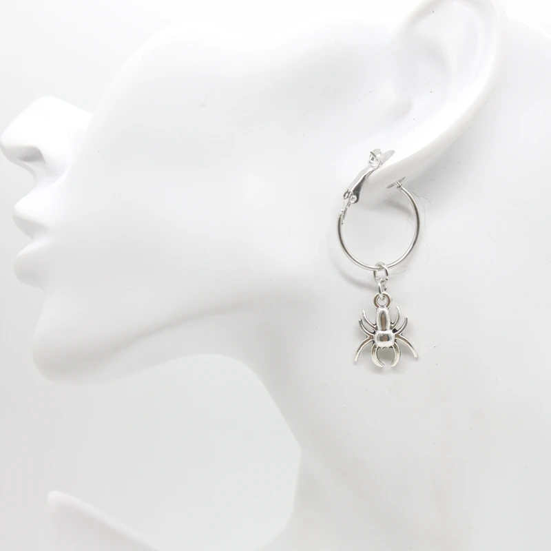 

1 Pair Korean Style Punk Cute Spider Halloween Pendant Earrings, Spider Web Asymmetrical Earrings, Friendship Earrings Gift