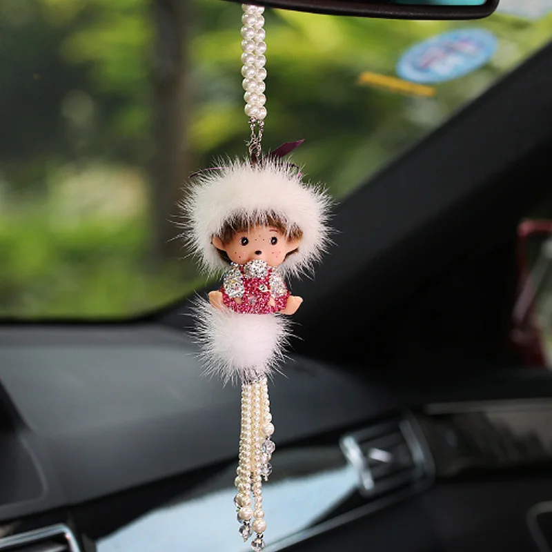 

Car Jewelry Pendant Cute Cartoon Doll Car Ornaments Jewelry Car Rearview Mirror Hanging Auto Product Accessories