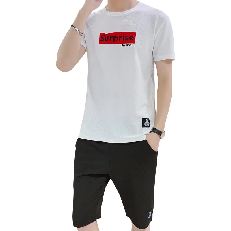 Спортивный костюм мужской из двух предметов кофта с коротким рукавом и шорты