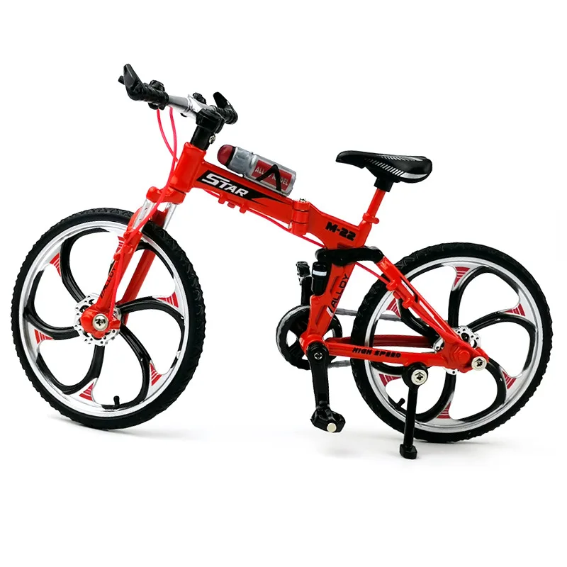 

Mini 1:10 Alloy Bicycle Model Folding Mountain Bike Simulation Collection Toy Gift Finger Mountain Bike