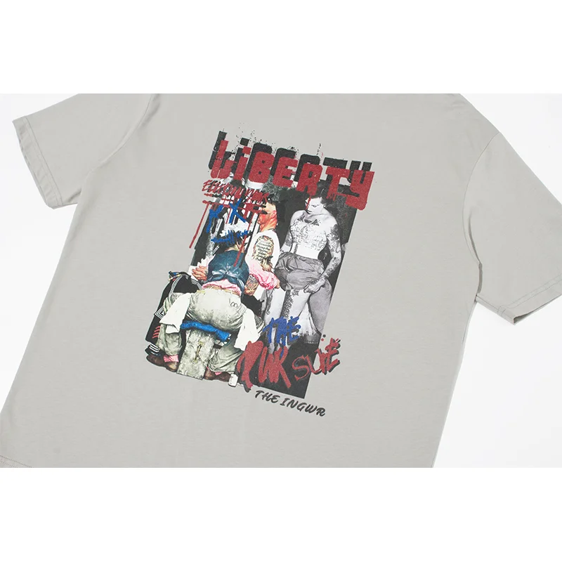 

Hip Hop Harajuku T-shirt Oversized Men's Streetwear 2021 Summer Cotton Loose Tshirt Girl Print Graphic Retro Top Short Sleeve