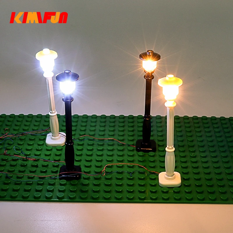 Светильник ящаяся уличная лампа столб DIY строительные блоки MOC кирпичи