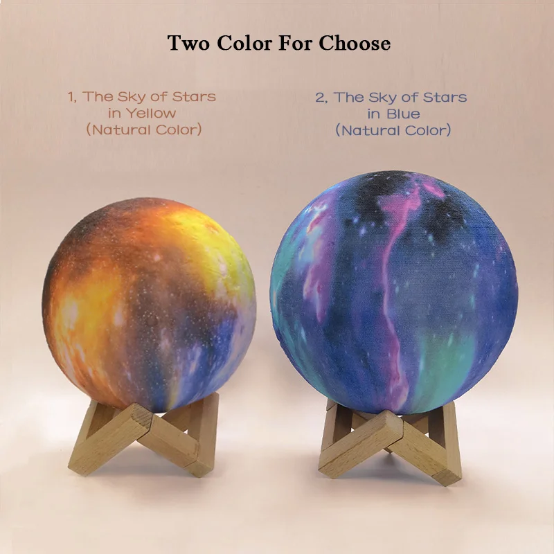 3D принт неба звезд настроение свет лампы красочные изменения ночник