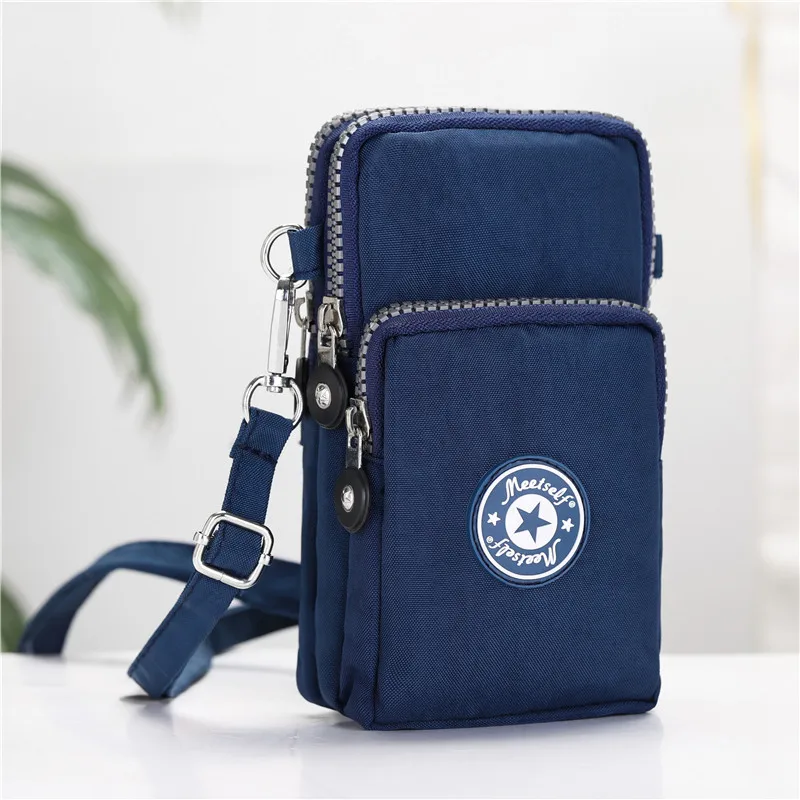 Navy Blue Популярная Портативная сумка для Iphone XSMAX XR huawei P20P30Samsung S9S10 Plus на плечо - Цвет: Navy Blue