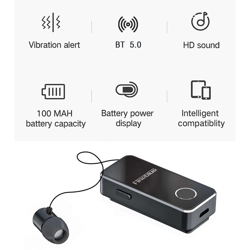 Беспроводные спортивные наушники Fineblue F2 Pro с Bluetooth 5 0 вибрационным оповещением