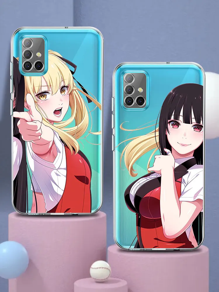kakegurui yumeko jabami anime phone case for samsung galaxy a51 a71 a21s a12 a11 a31 a41 a52 a32 5g a72 a01 clear silicone cover free global shipping