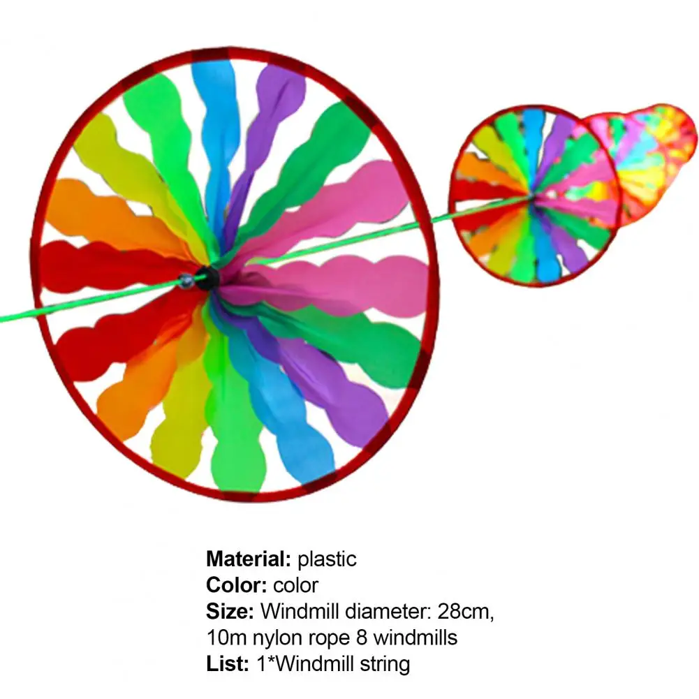 

Windmill Toy Windmill Colourful Wind Spinner Home Garden Decor Yard Kids Toy Eco-friendly Funny Plastic Pins Wind Spinner Toy