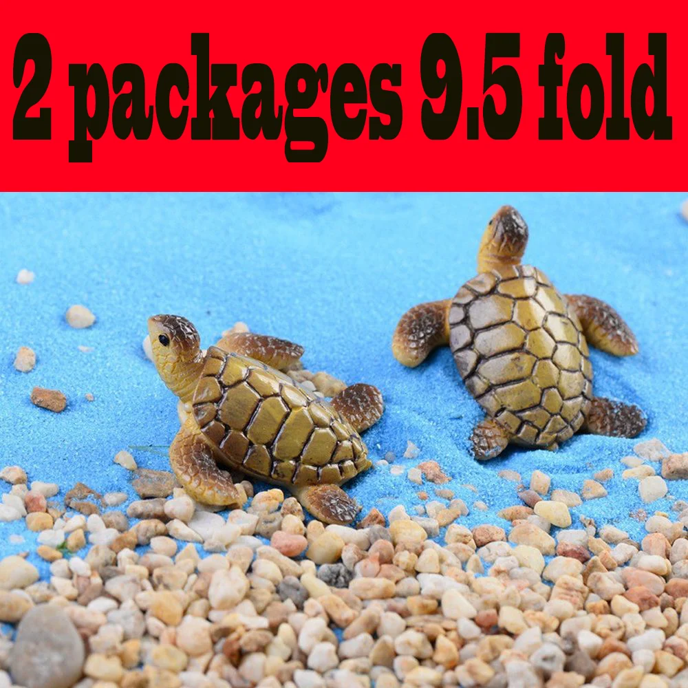 2 шт. мини морская модель черепахи из смолы для черепах фигурки аквариум