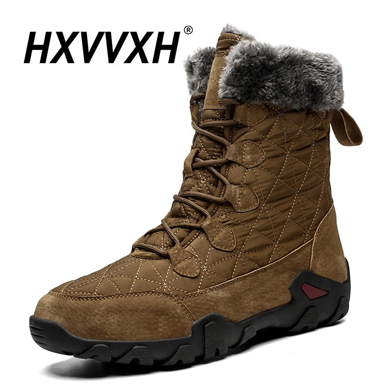 

Snow Boots Tactica Mens Leather Military Platform Shoe Waterproof Work Hunter Free Shipping Shoes Casual Men Boot Fur New 2021