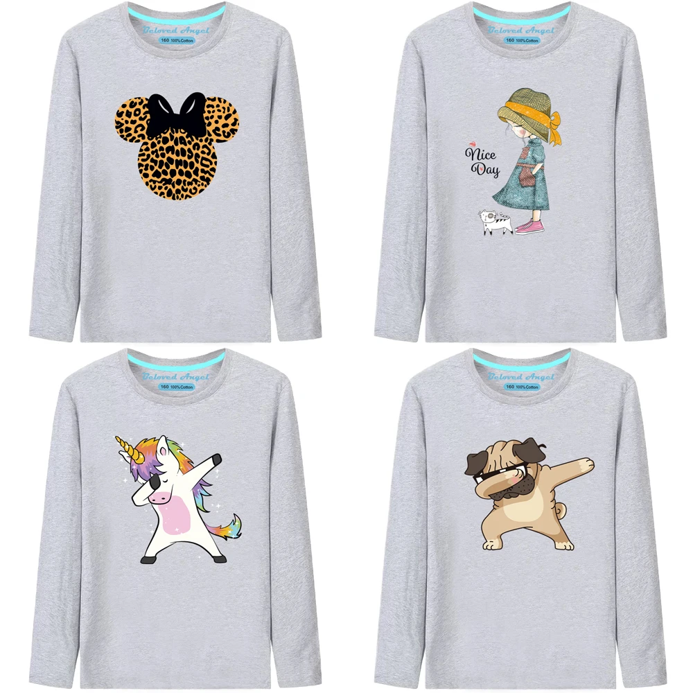 

Детская футболка с длинным рукавом, футболка для мальчиков и девочек с 3D принтом, повседневные Забавные топы, футболка, Детская крутая симпатичная мультяшная хлопковая детская одежда