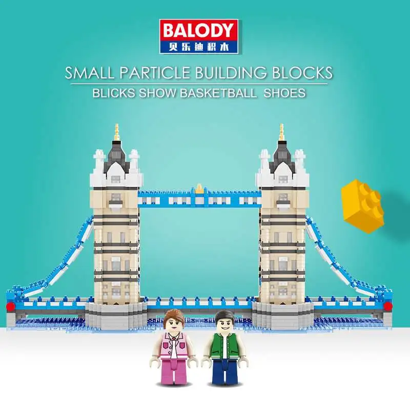 Balody Mini Blocks World Architecture Bricks Building Toy Brinquedos for Children Christmas Gifts London Bridge Model 16079 | Игрушки и