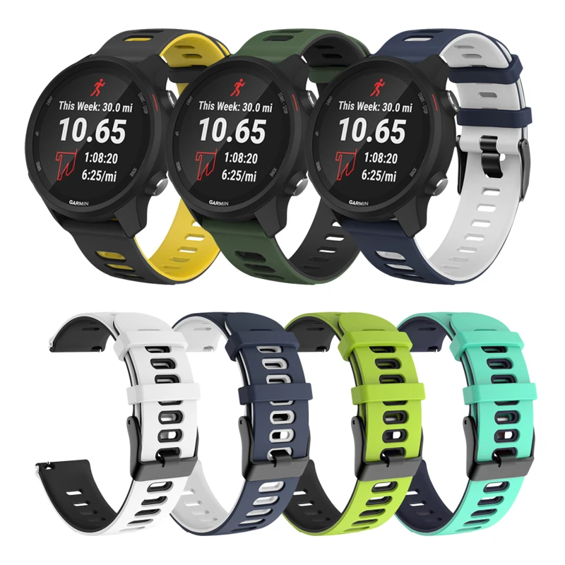 Мягкий силиконовый сменный ремешок для смарт часов Garmin Forerunner 245/245M/Vivoactive 3/Vivomove HR