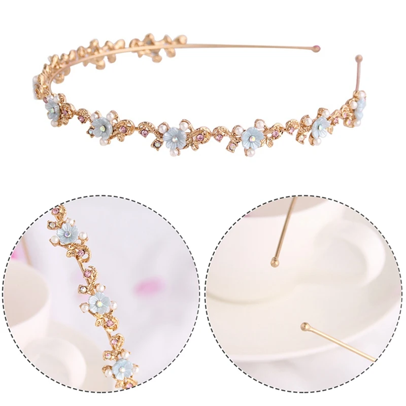 

1 PCS Flower Rhinestone Pearls Wave Hairband Clip Bobby Pin Barrette Hairpin Headdress Accessories Beauty Styling Tools