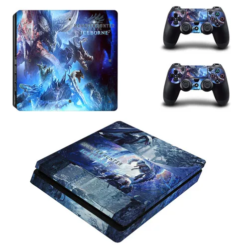 Monster Hunter World Iceborne PS4 тонкий стикер кожи для playstation 4 консоль и контроллеры PS4 тонкий стикер кожи наклейка - Цвет: YSP4S-3634