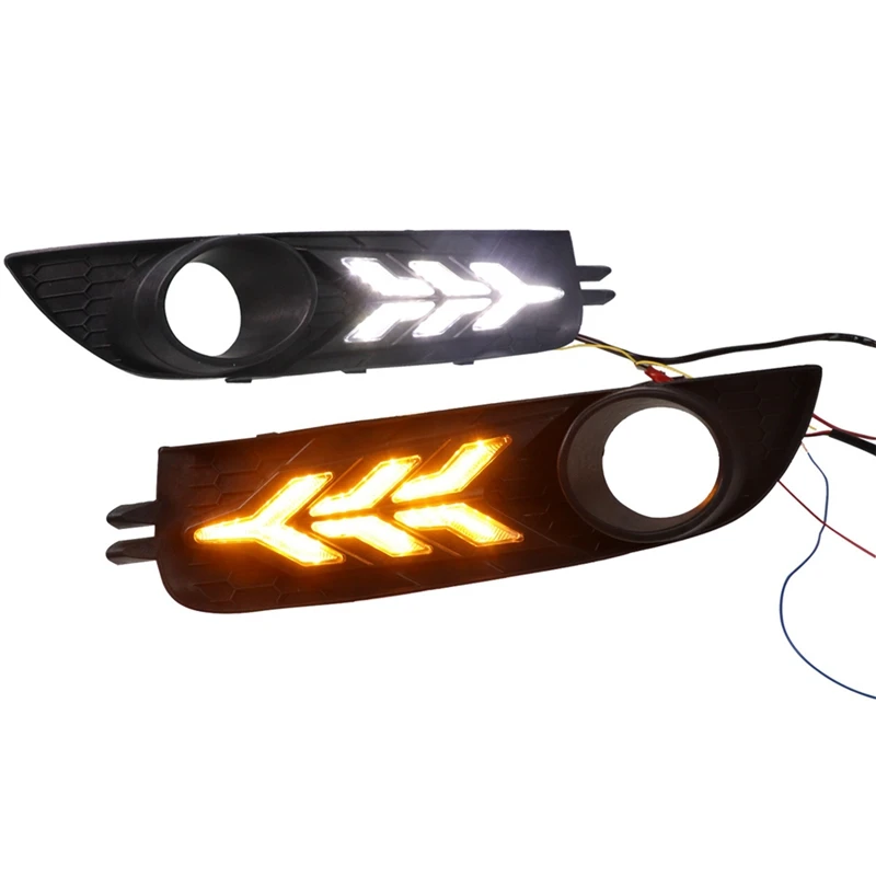 

2Pcs for Regal 2008 2013 with Yellow Blue Tricolor LED DRL Daytime Running Light Fog Light