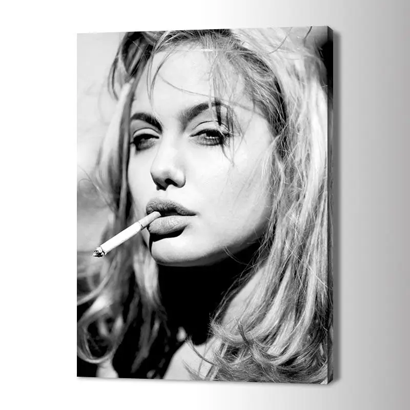 

Angelina Jolie Smoking Poster Canvas Paintings Wall Art Posters Print Pictures for Living Room Home Dcor