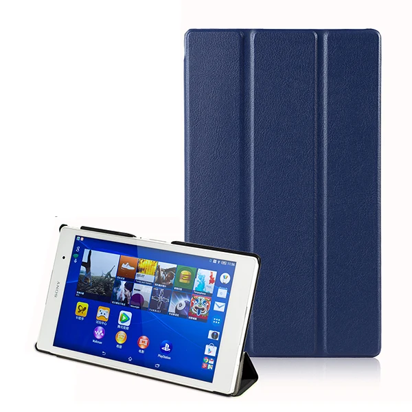 SYZ3 KST DBU Кожаный чехол-подставка для sony Xperia Z3 Tablet Compact 8 дюймов с магнитом+ защита экрана+ стилус - Цвет: SYZ3 KST DBU