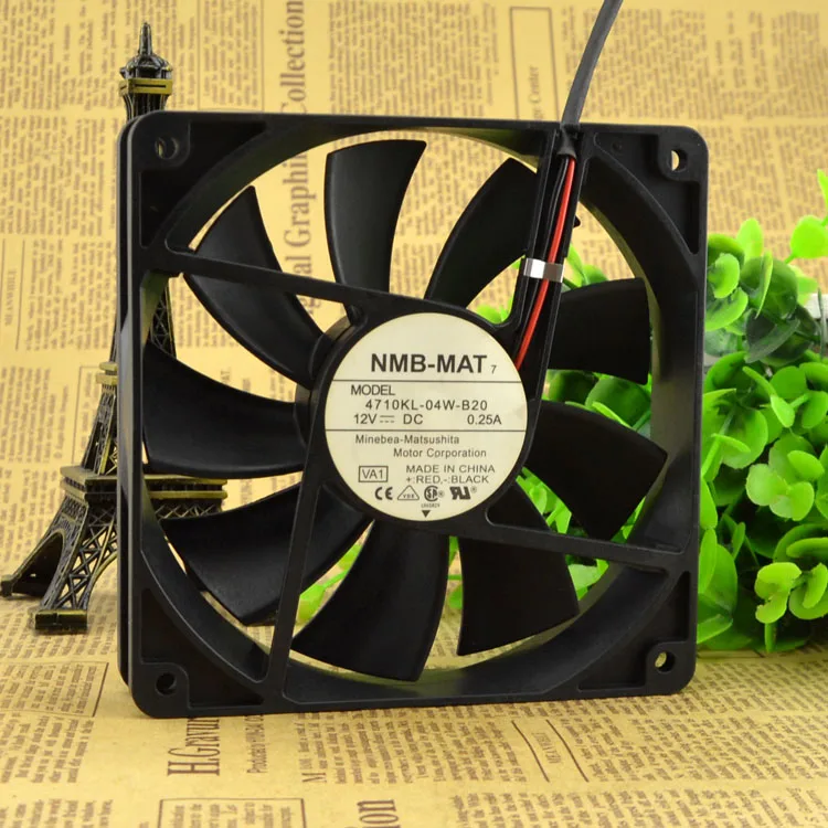 

NEW 4710KL-04W-B20 12025 12CM 0.25A Motor protection cooling