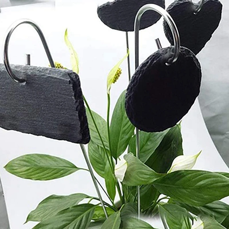

Plant Markers Labels Garden Sign Plant Labels Plant Slate Signs Stainless Steel Pendant Labels 3PCS