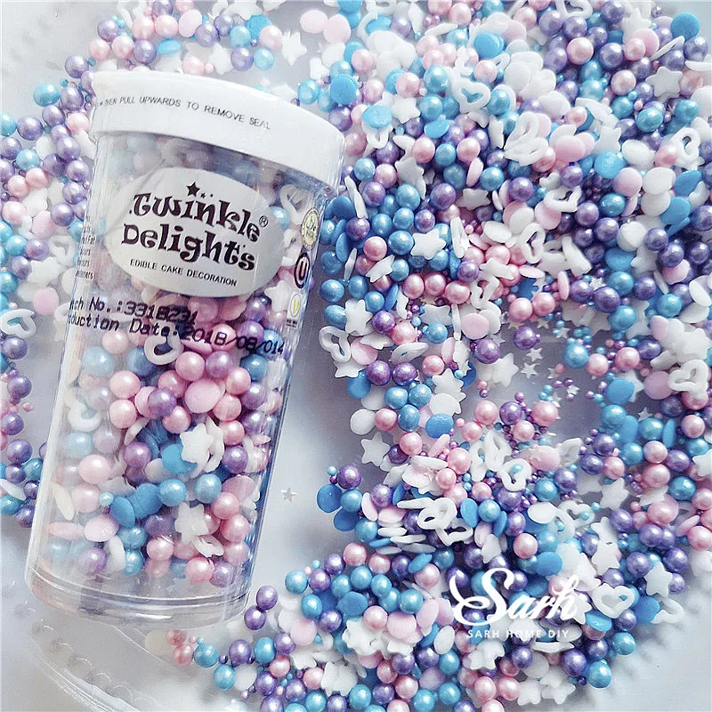 Съедобные Цветной сахара имитация жемчуга содержанием для украшения с помощью