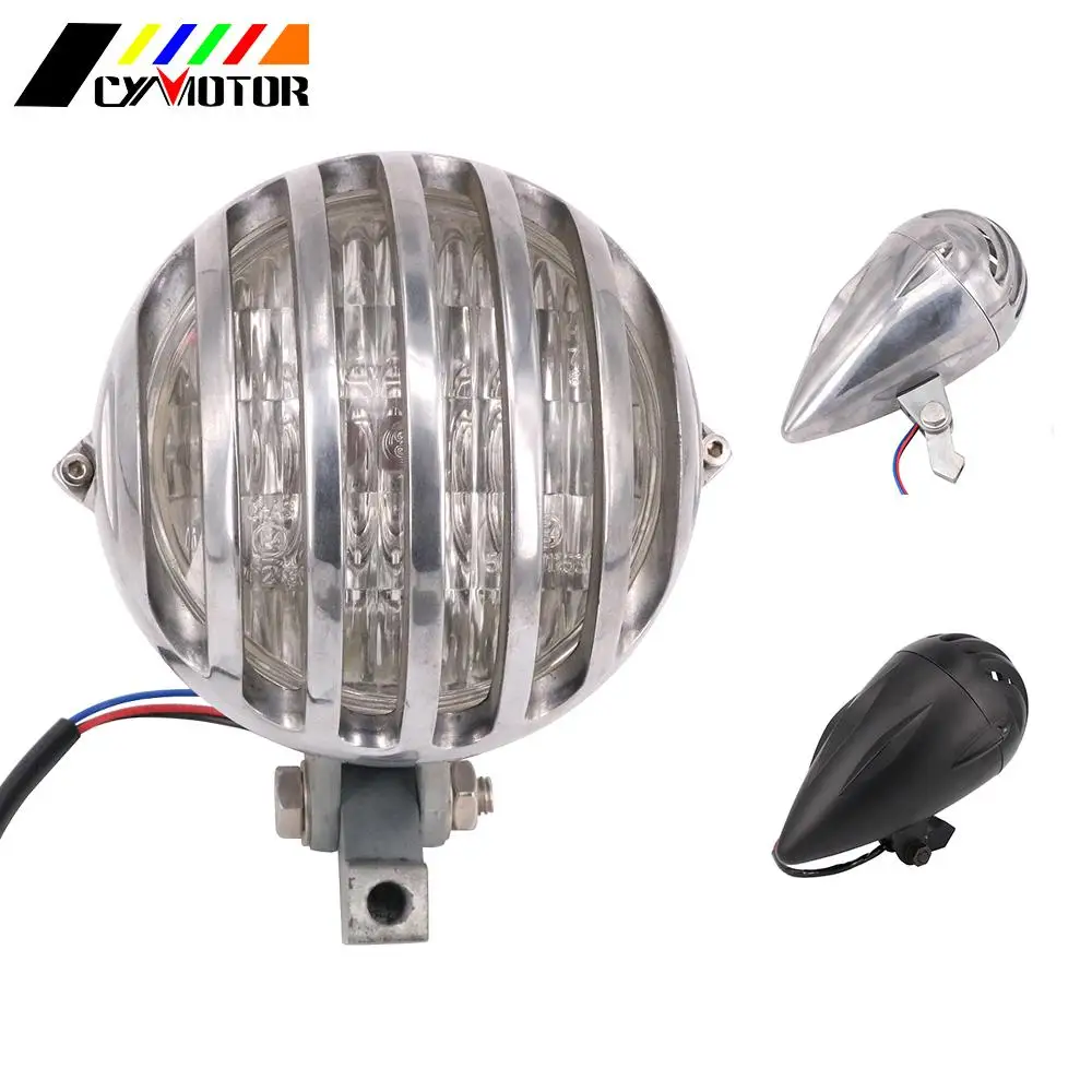 

12V Motorcycle Universal Headlight Headlamp Assembly Lamp For Harley Chopper Cafe Racer Touring Sportster Roadster Road King