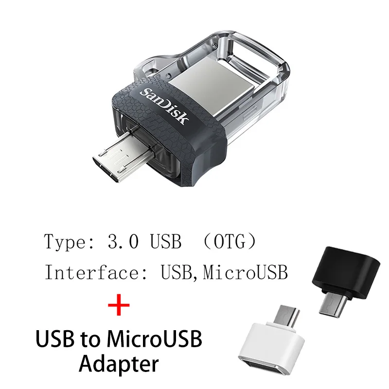 SDDD3 A Sandisk Флешка 128 Гб 64 ГБ 32 ГБ 256 Гб OTG USB флеш-накопитель 32 64 128 16 ГБ флеш-накопитель 3,0 USB флешка диск на ключе память для телефона - Цвет: SDDD3 A