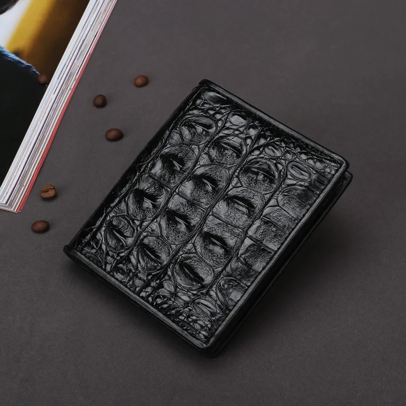 Маленький кошелек mccorco Настоящий мужской Кошелёк из кожи аллигатора человек
