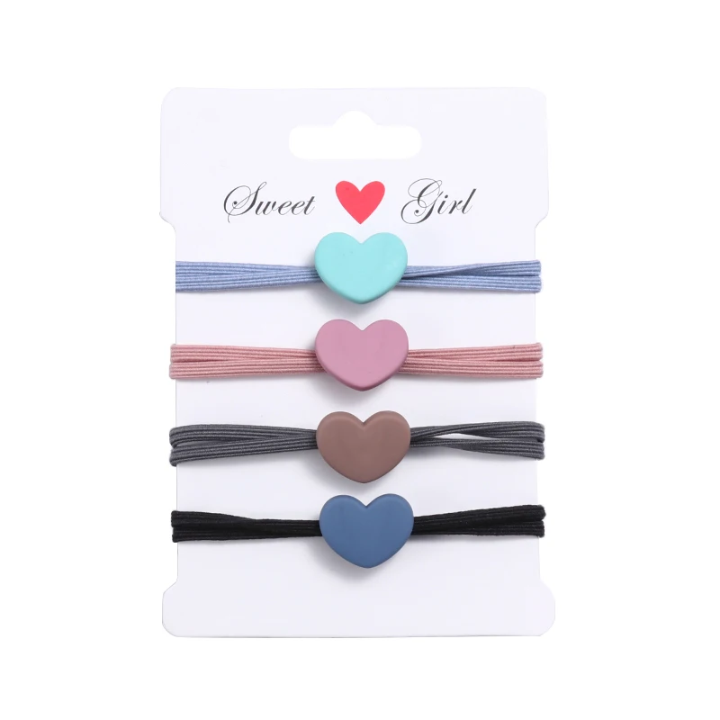 Резинки для волос женские цветные милые эластичные заколки хвоста аксессуар на