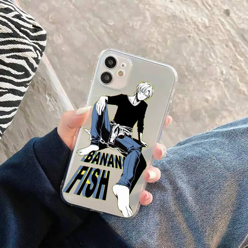 

Banana Fish Anime Phone Case For iphone 12 11 8 7 6s 6 5 5s 5c se plus mini x xs xr pro max Transparent soft