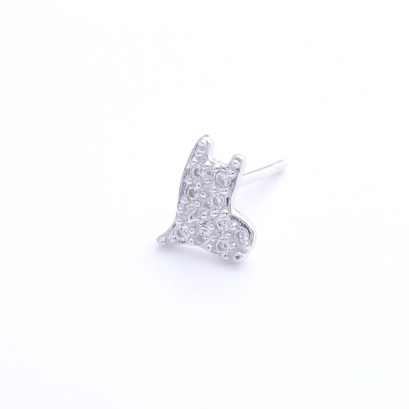Серьги-гвоздики в форме щенка из кубического циркония 925 пробы серебра для женщин