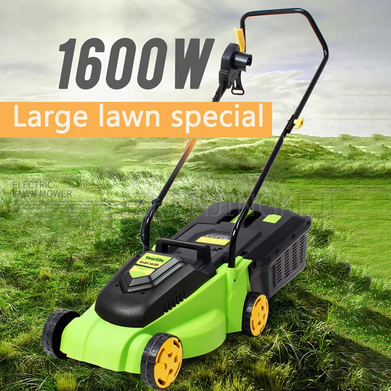 

Electric Mowing Machine Electric Home Mowing Artifact Weeding Tools Lawn Mowing Gardens Hand Push Mow A Lawn Equipment 1600W